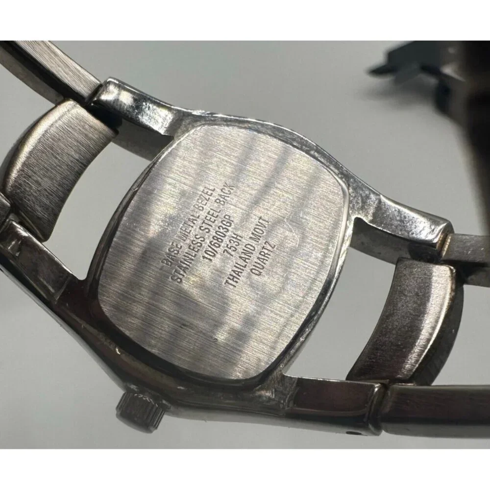3/$30 Anne Klein Watch Women Pink Dial Silver Tone Bracelet Band 5.75